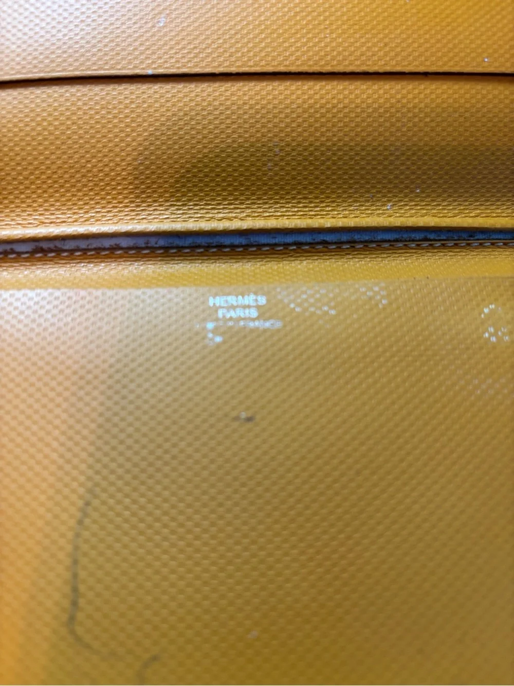 Authentic Hermès Calvi Card Holder - Epsom Leather -Gold with Contrast Stitching